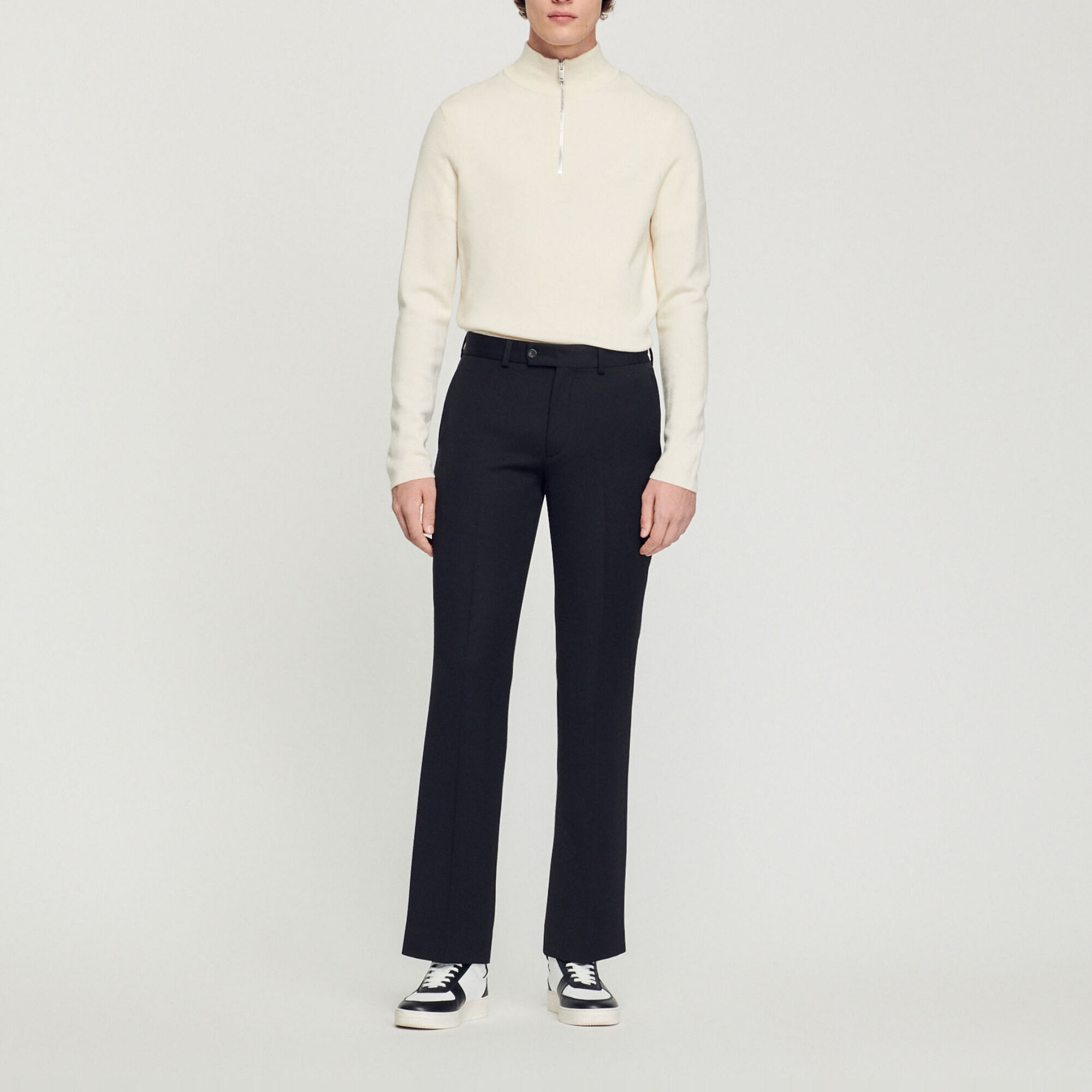 Wide-leg suit trousers
