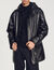 Lambskin leather parka