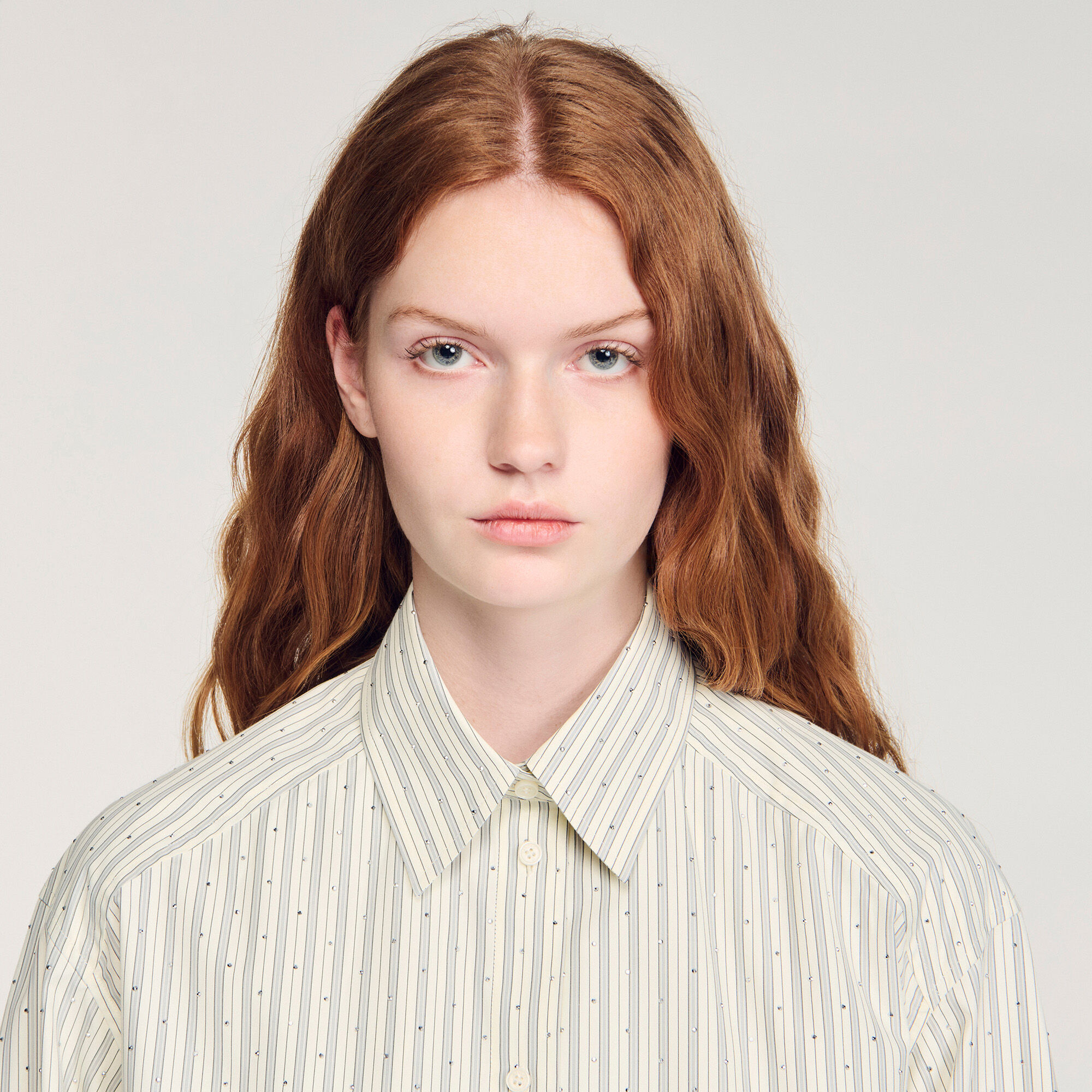 Striped rhinestone shirt