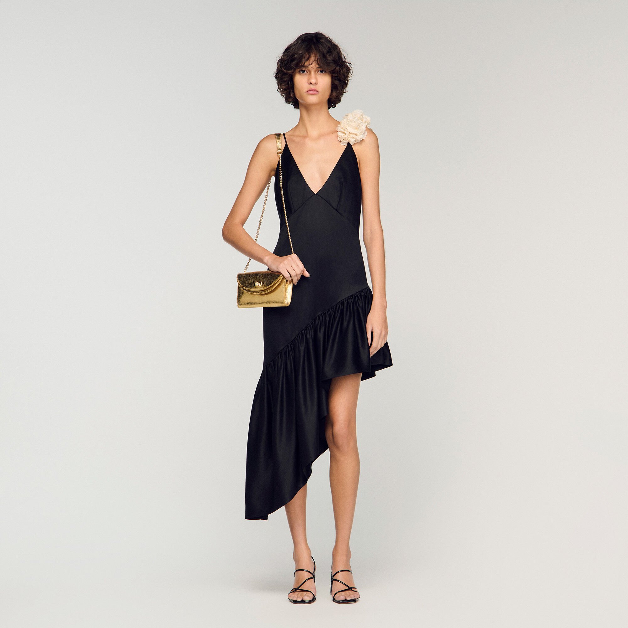 Mambo metallic leather clutch