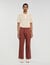 Elasticated wide-leg cotton trousers