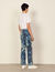 Tie-dye velvet trousers