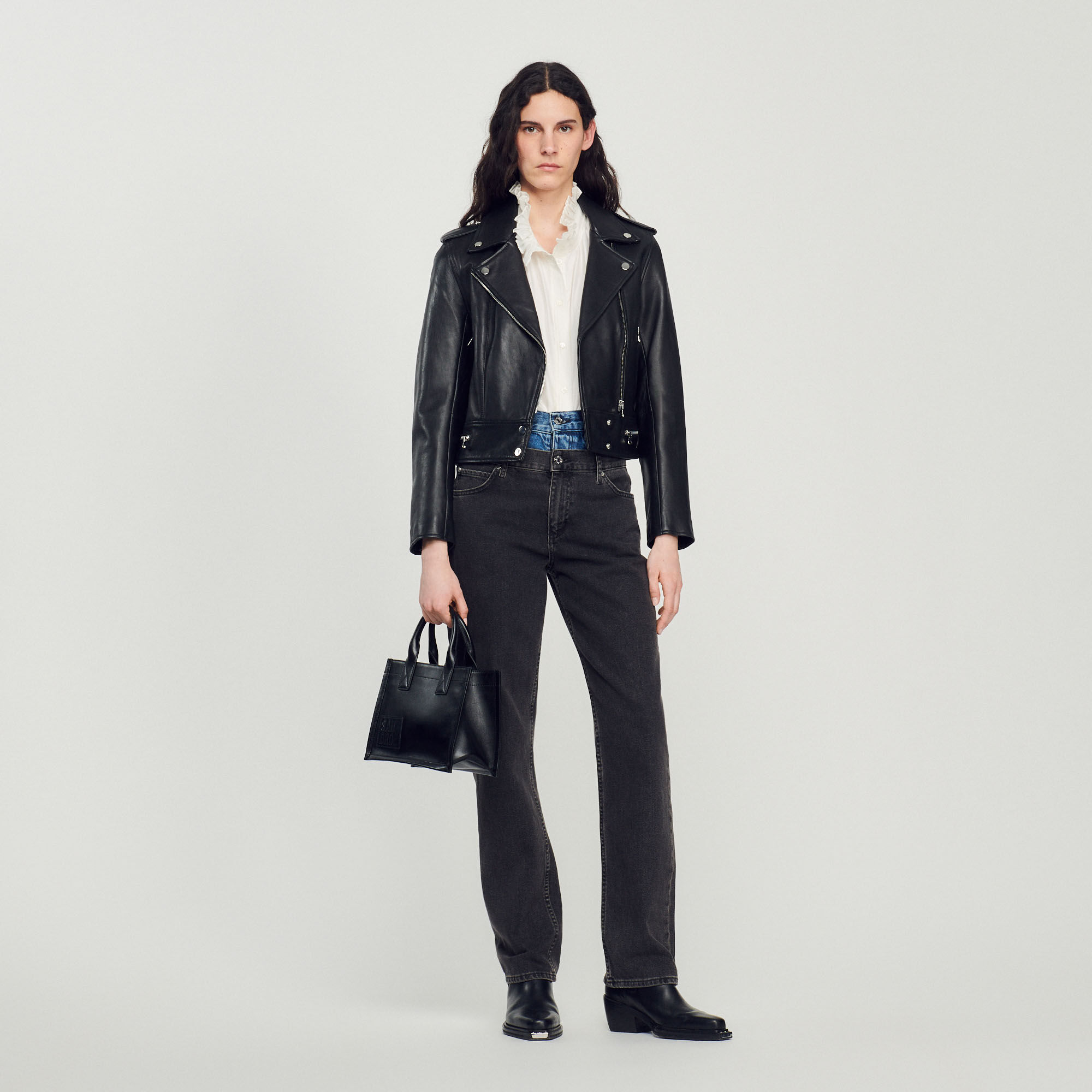 Leather jackets for women Sandro Paris