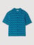 Rope jacquard cardigan shirt