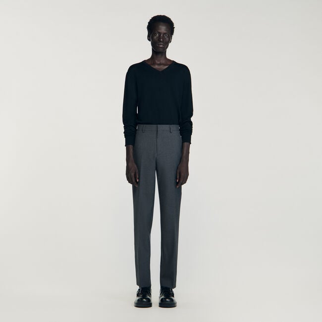 Wool suit trousers