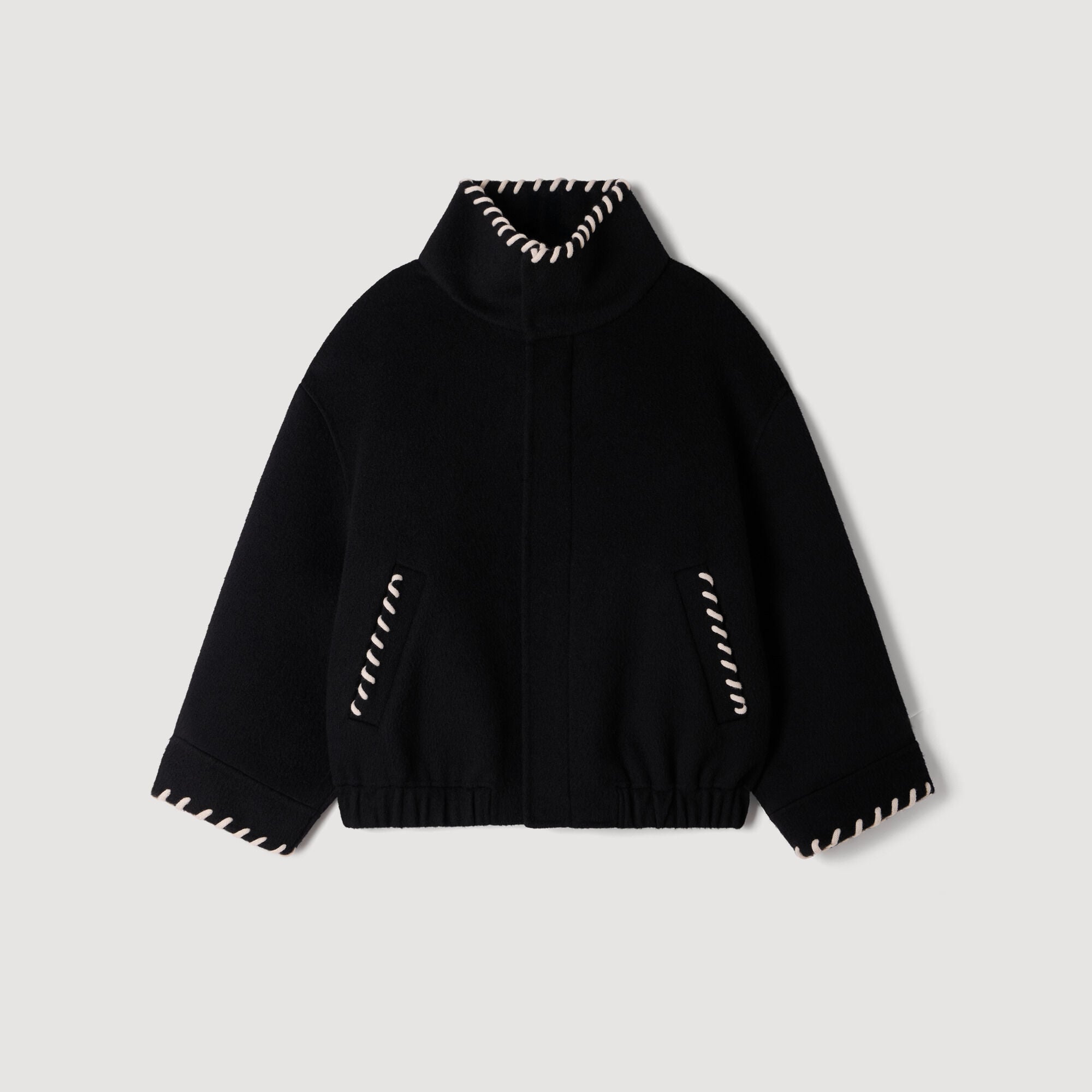 Jacket with topstitched details - Women | Sandro