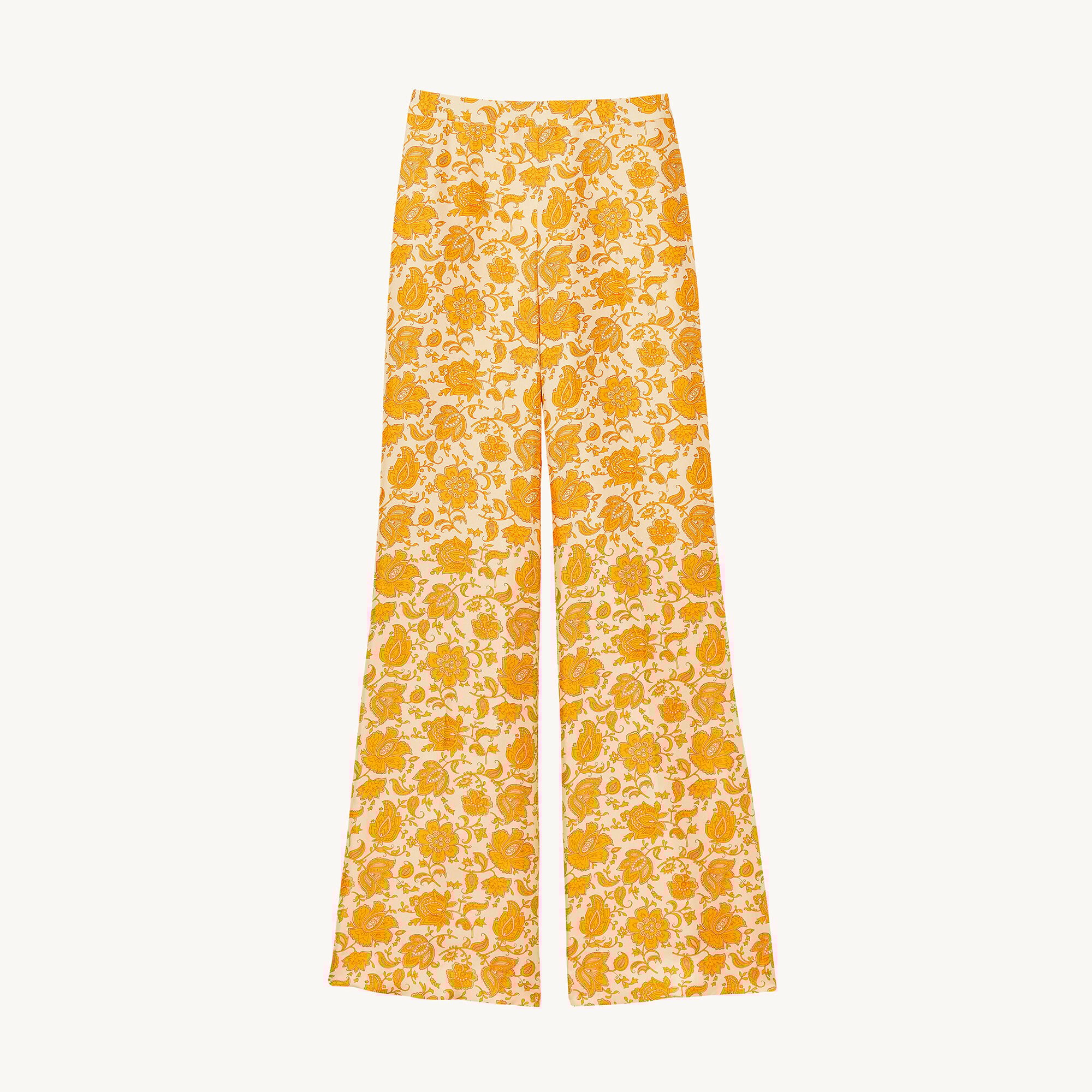 Loose-fitting printed trousers