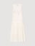 Crinkled maxi dress with bow