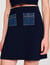 Short knit and denim skirt
