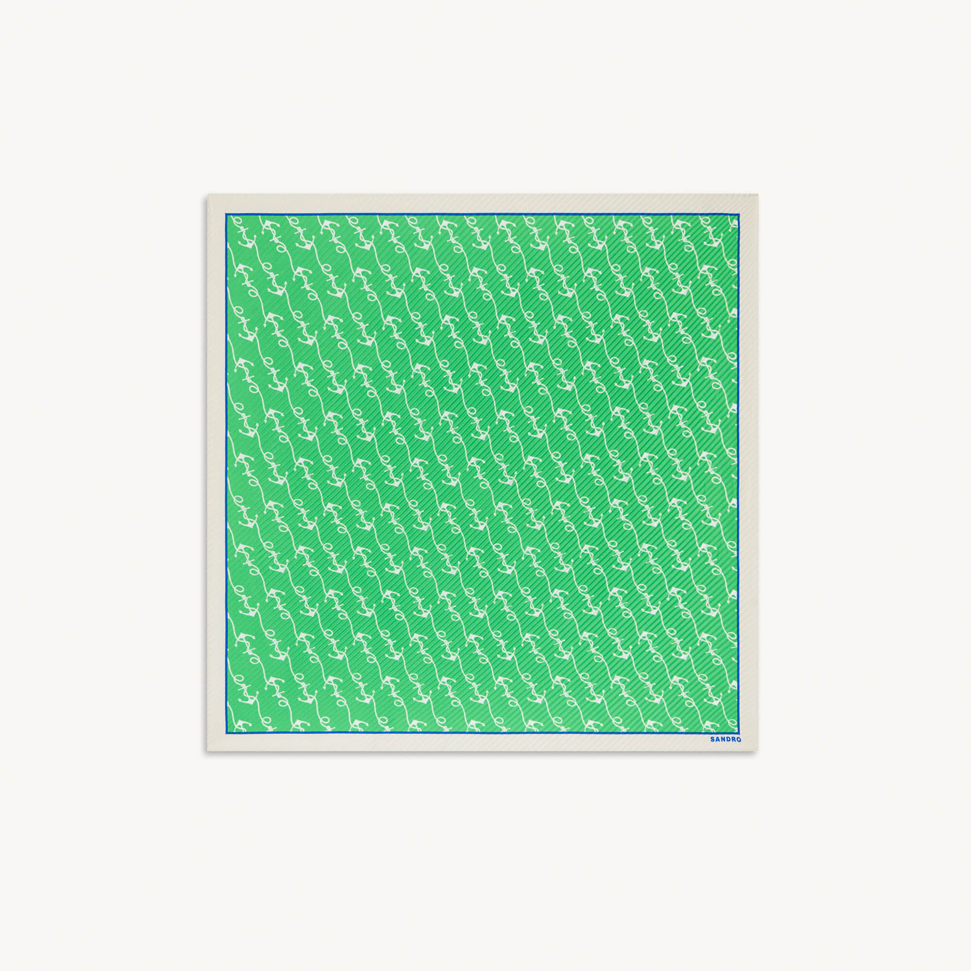 Pleated and printed scarf