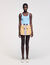 Short dual-material skirt