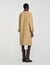 Trench coat with leather collar