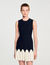 Two-tone short knit dress