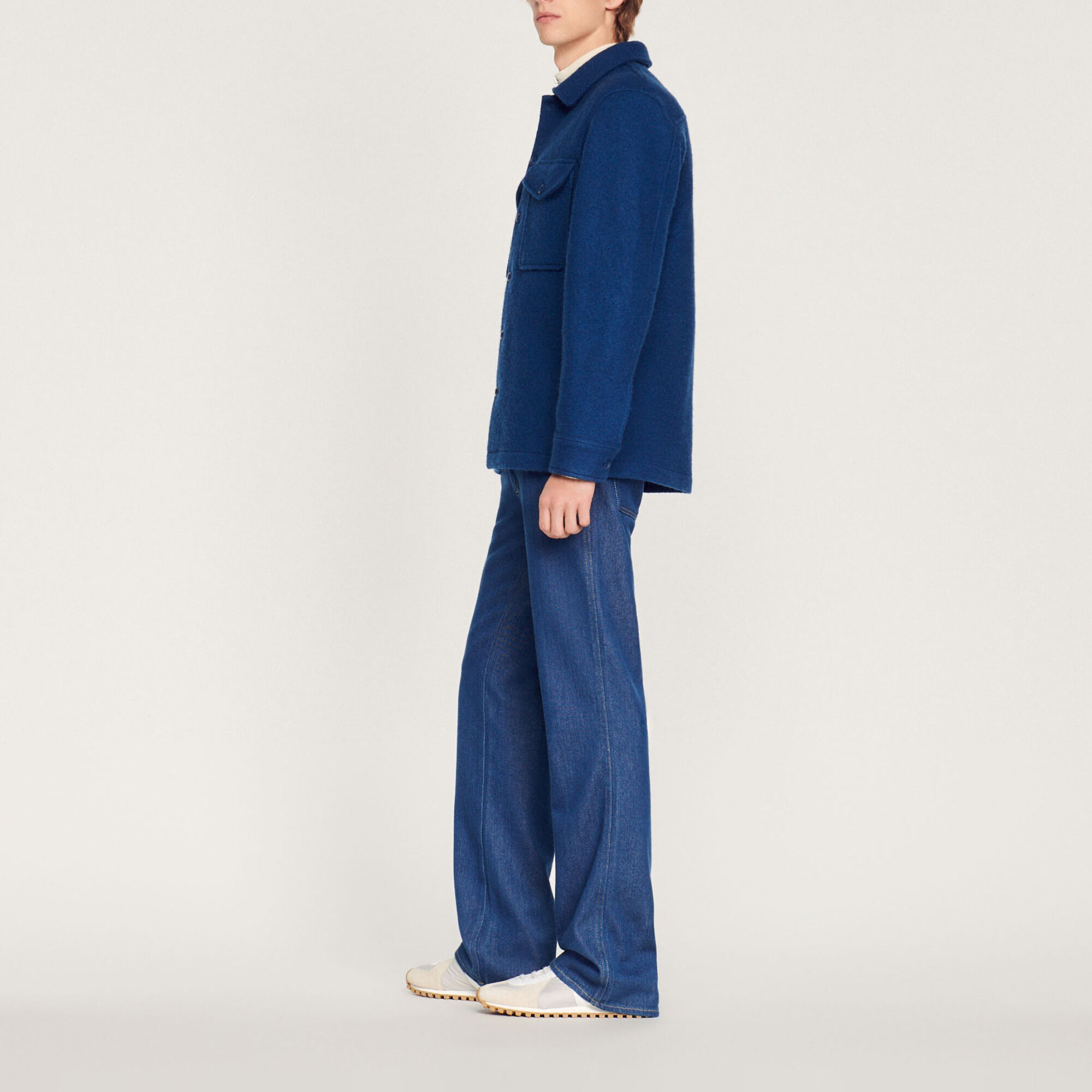 Boiled wool overshirt