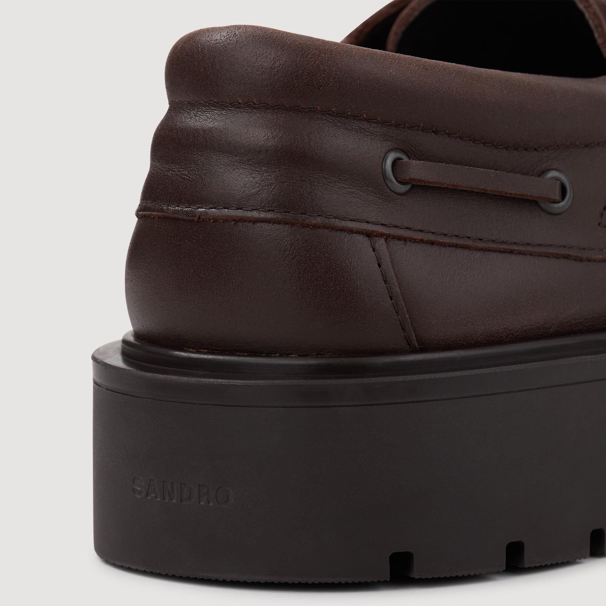 Leather loafers with a chunky sole