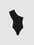 Asymmetric knit bodysuit