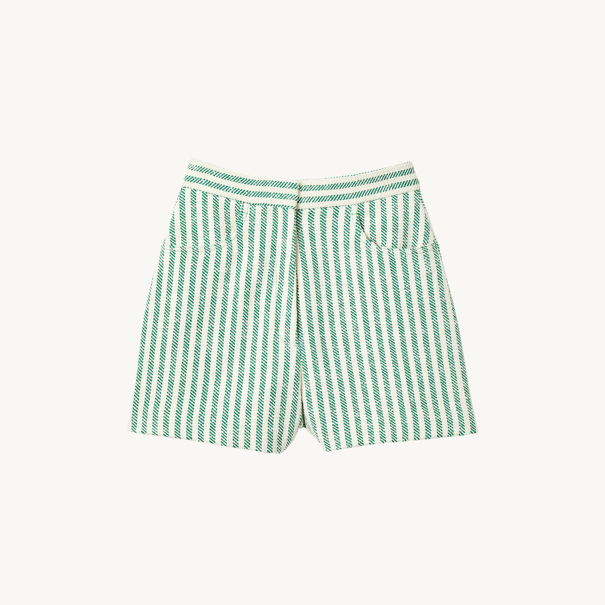 Wide striped shorts