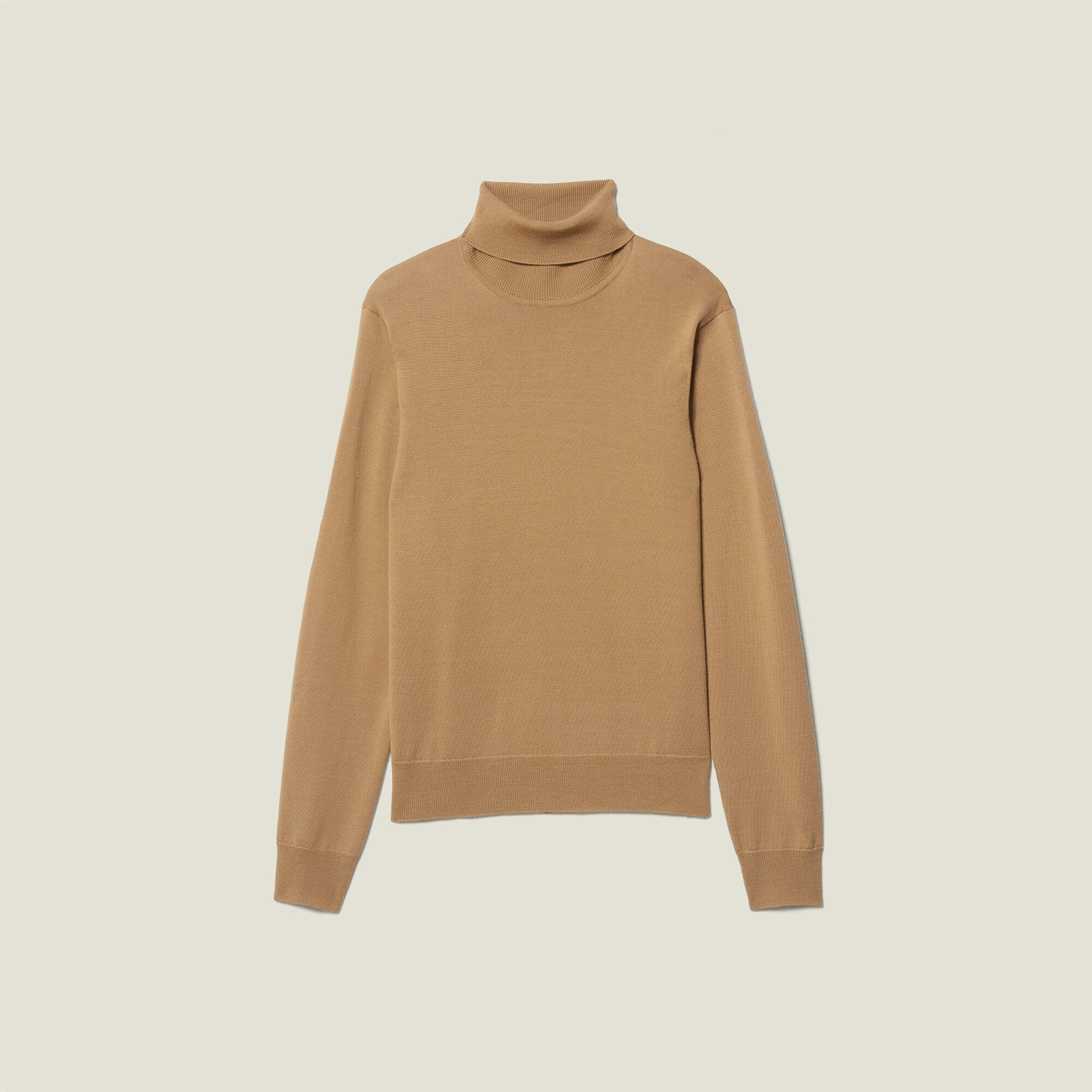 Roll neck wool sweater