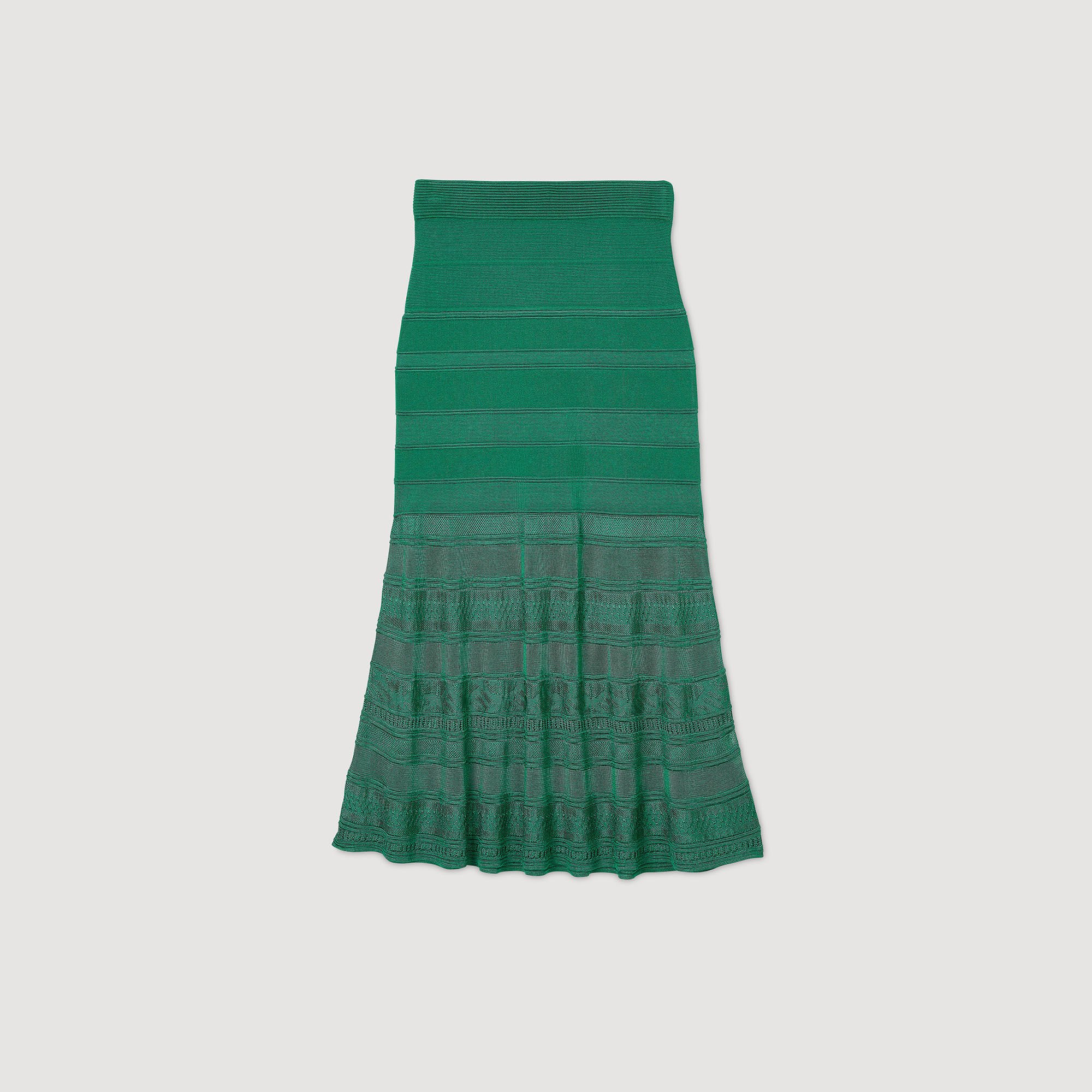Long decorative knit skirt