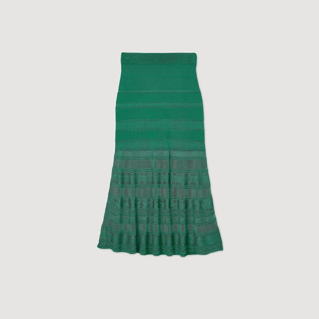 Long decorative knit skirt