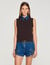 Knit and denim jumper
