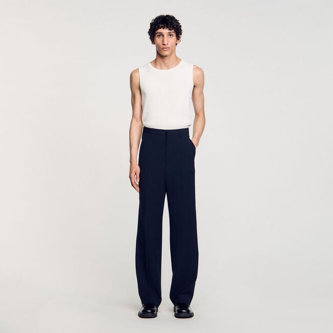 Wool suit trousers