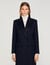 Long coat with satin lapels