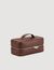 Toilet bag in grained fabric