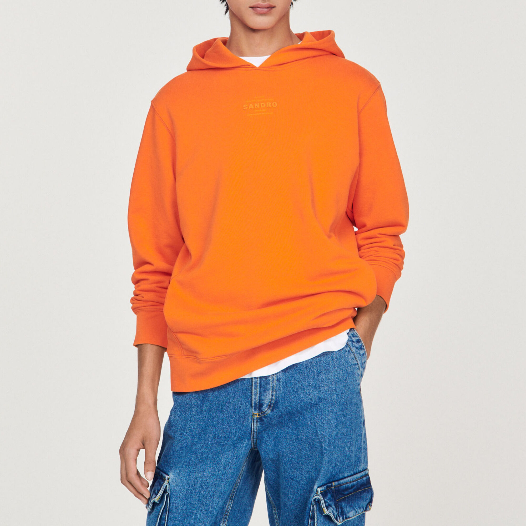 Sandro orange hoodie 2025
