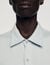 Pleated shirt with shark collar