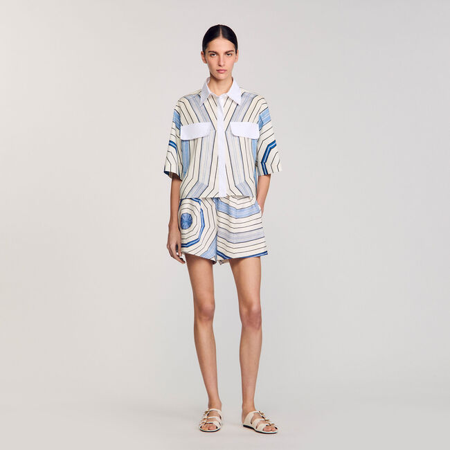 Spiral-motif shirt