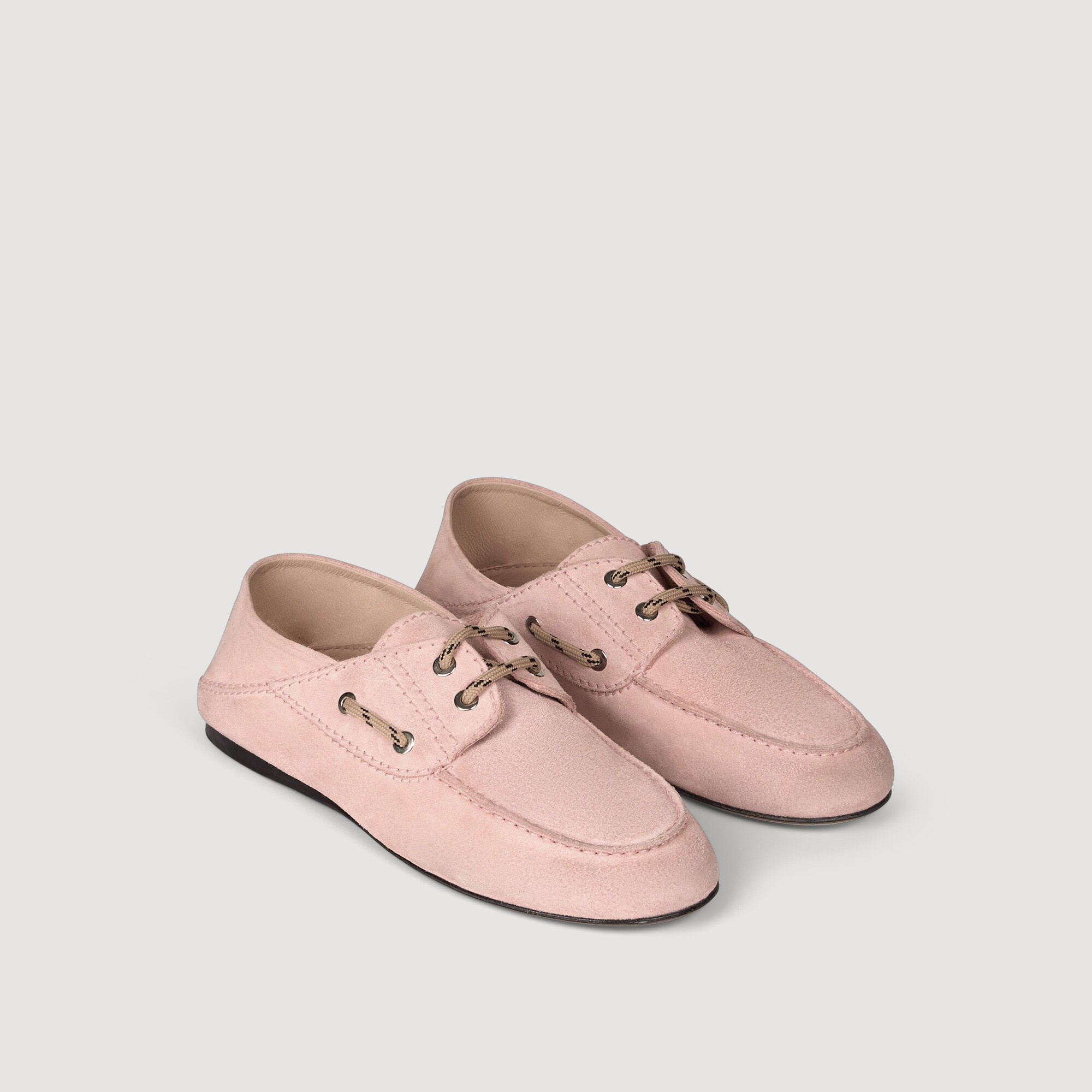 Suede boat shoe loafers