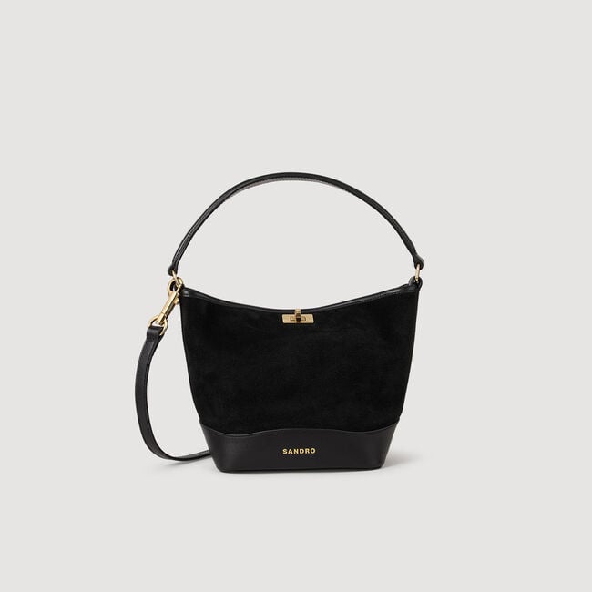 Mini Tangoso suede and leather bag
