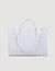 Striped canvas tote bag