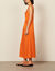 Midi dress with narrow straps