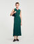 Knit dress with polo neck
