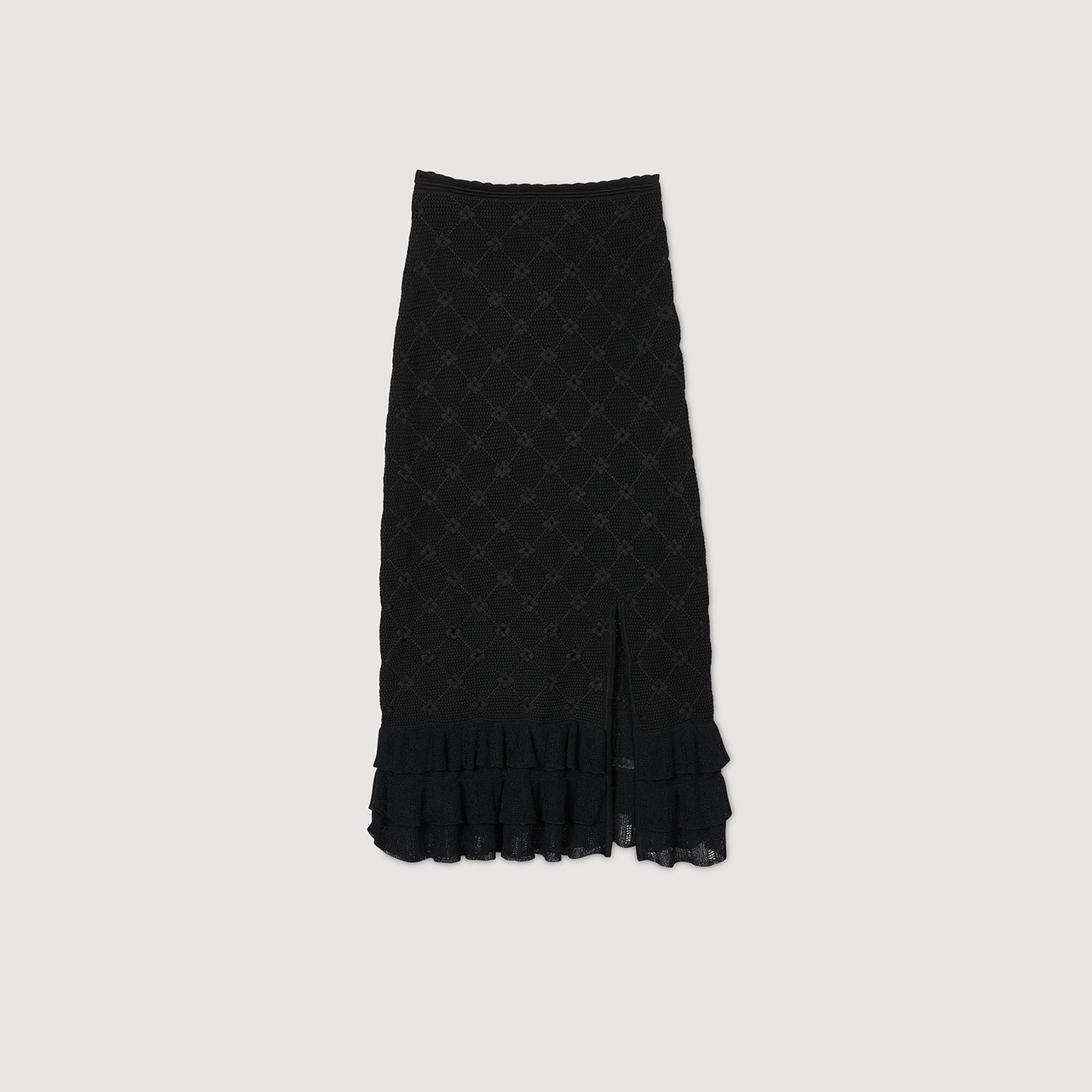 Knit midi skirt