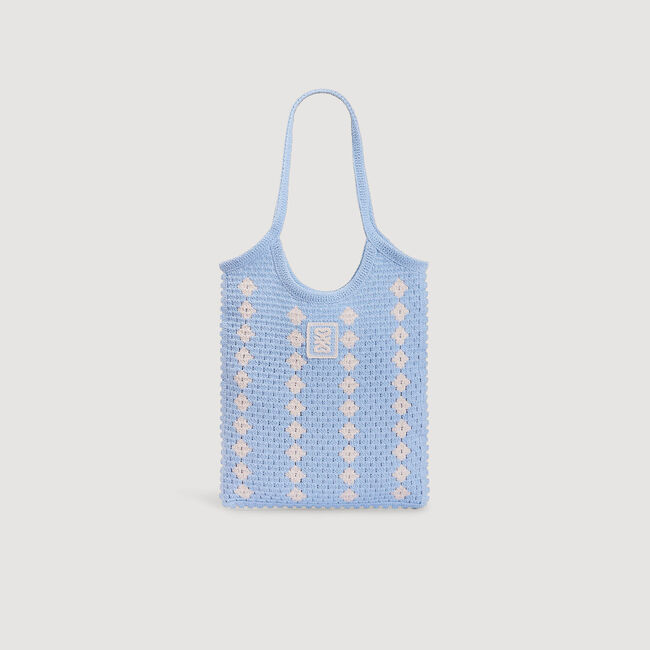 Two-tone crochet bag