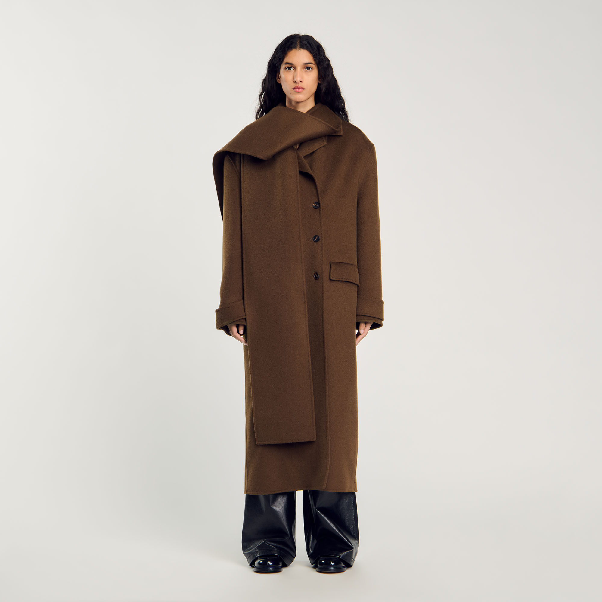 Oversized wool coat