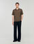 Knitted polo shirt with zip collar