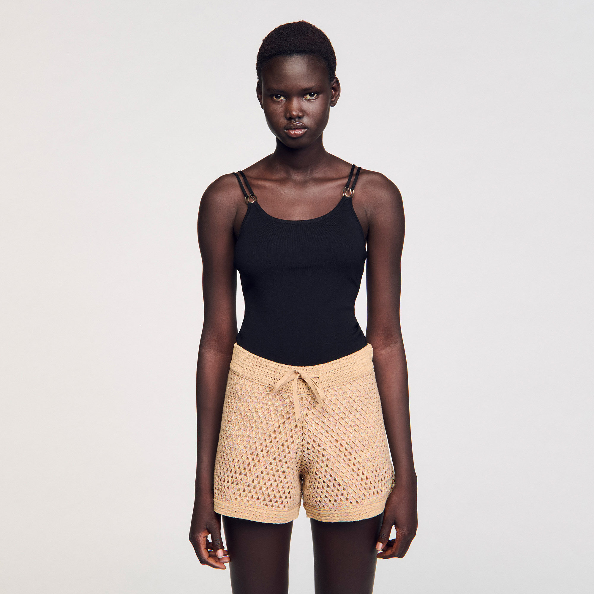 Jewellery detail knit leotard