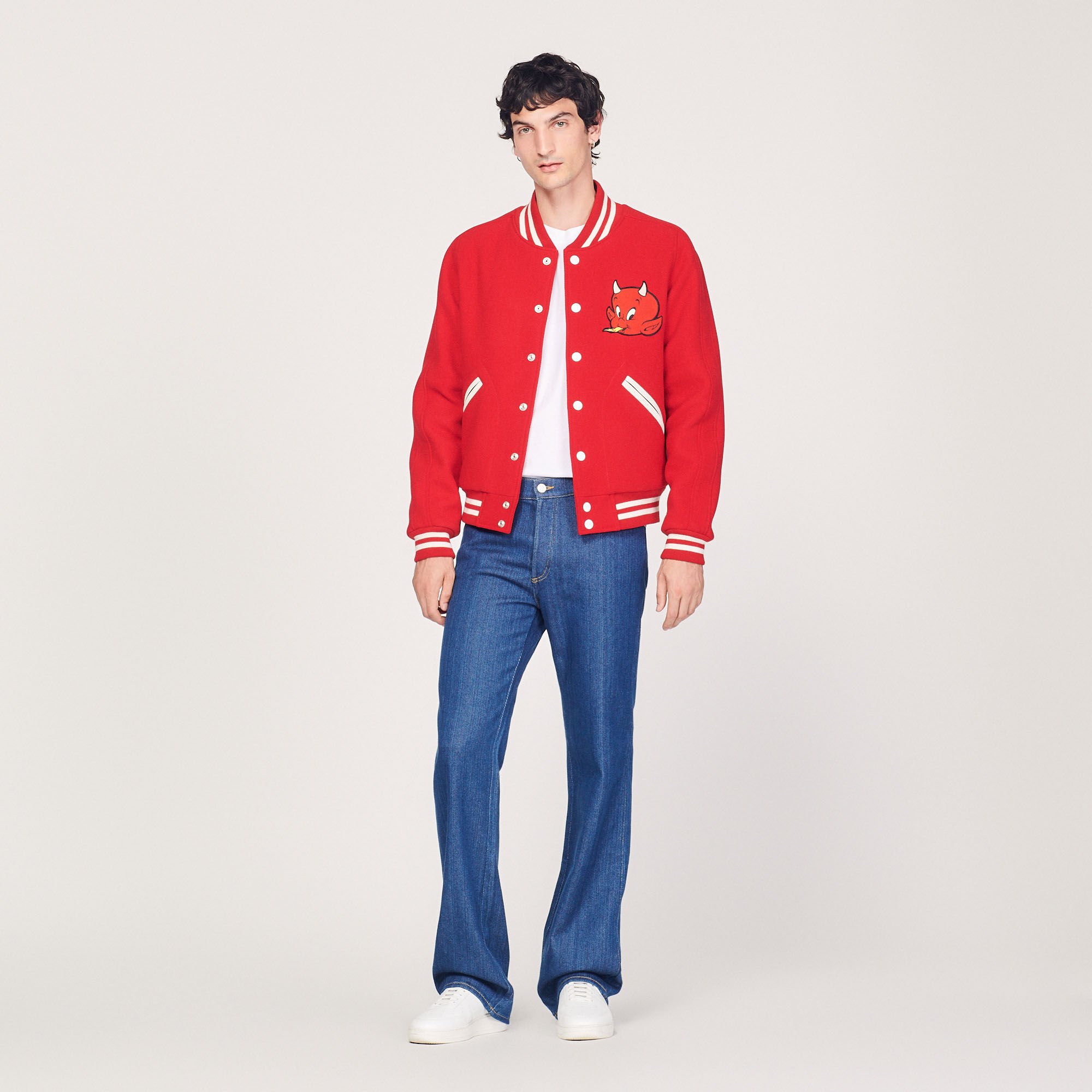 Hot Stuff wool cloth varsity jacket