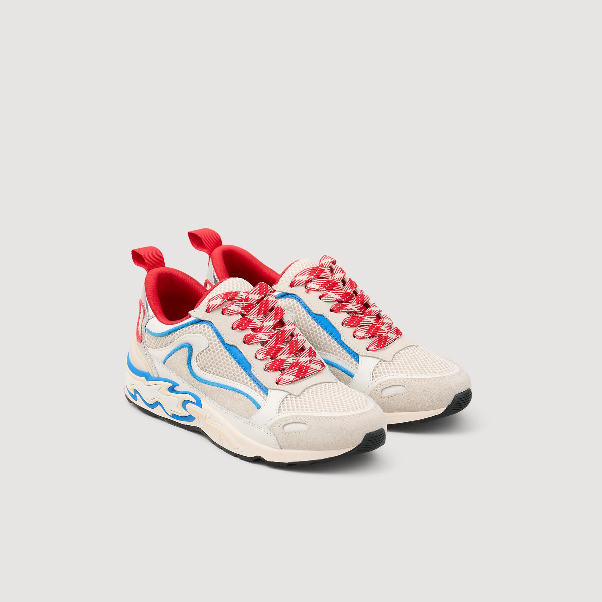 Flame trainers white beige For Women Sandro Paris