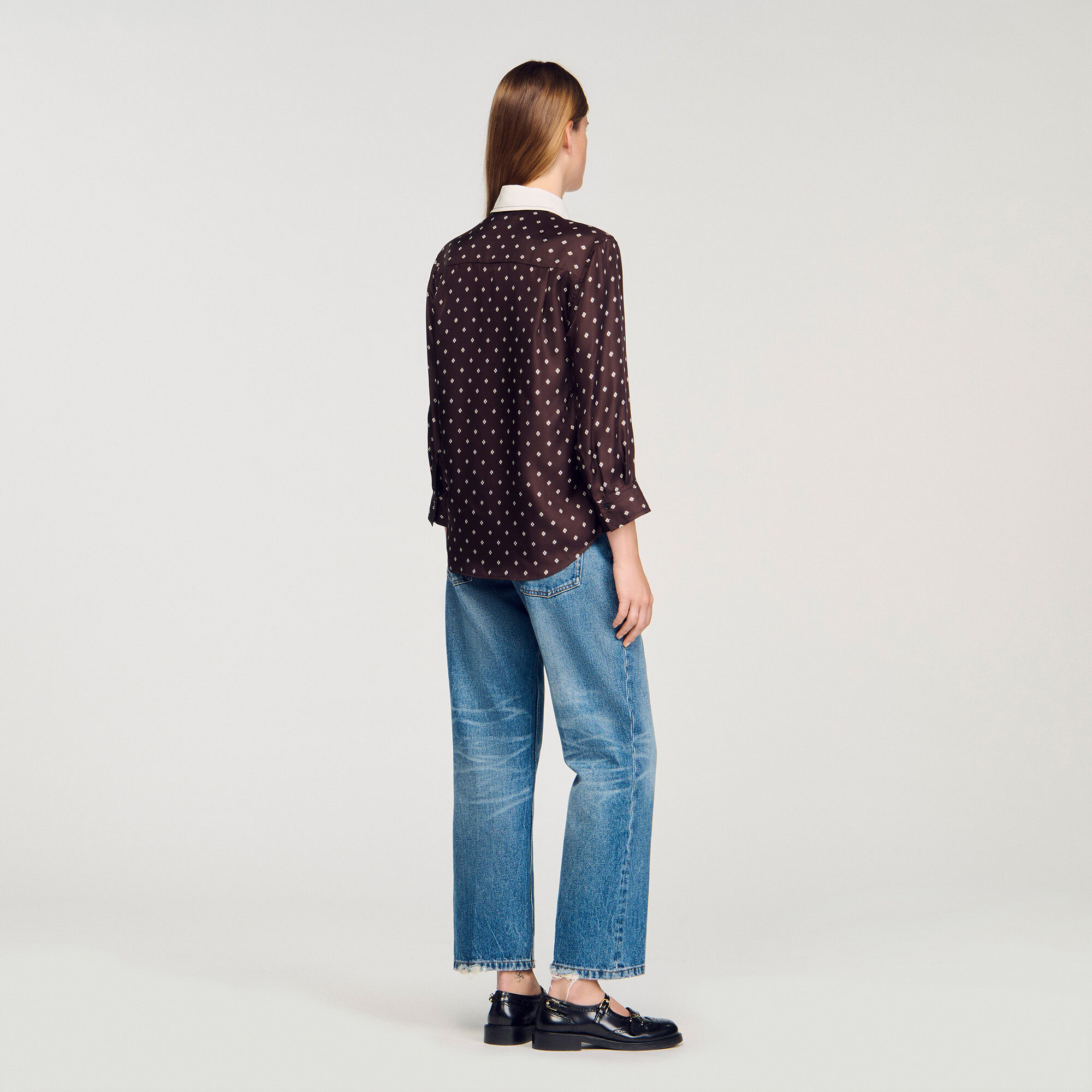 Floaty tie print shirt