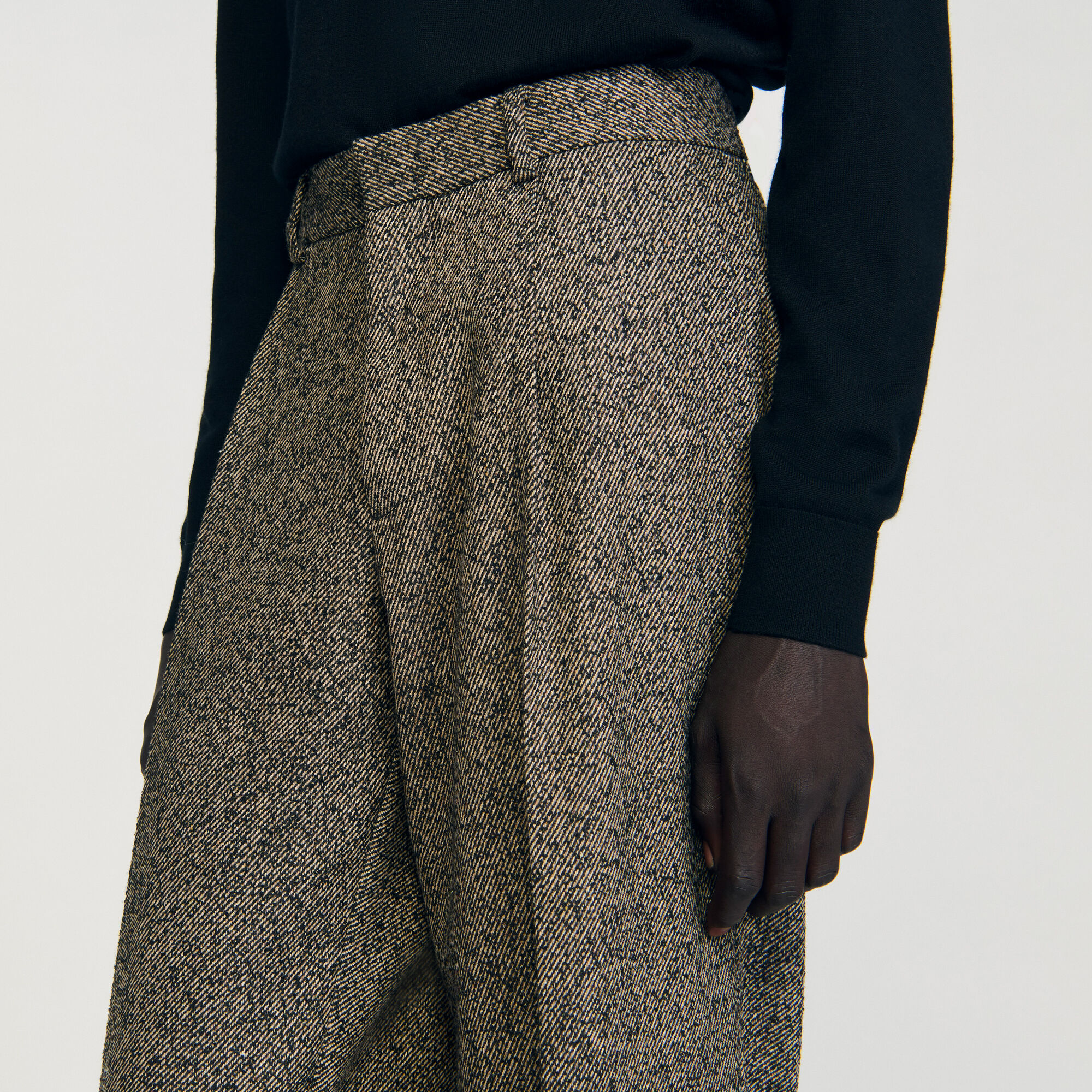 Wide-leg suit trousers