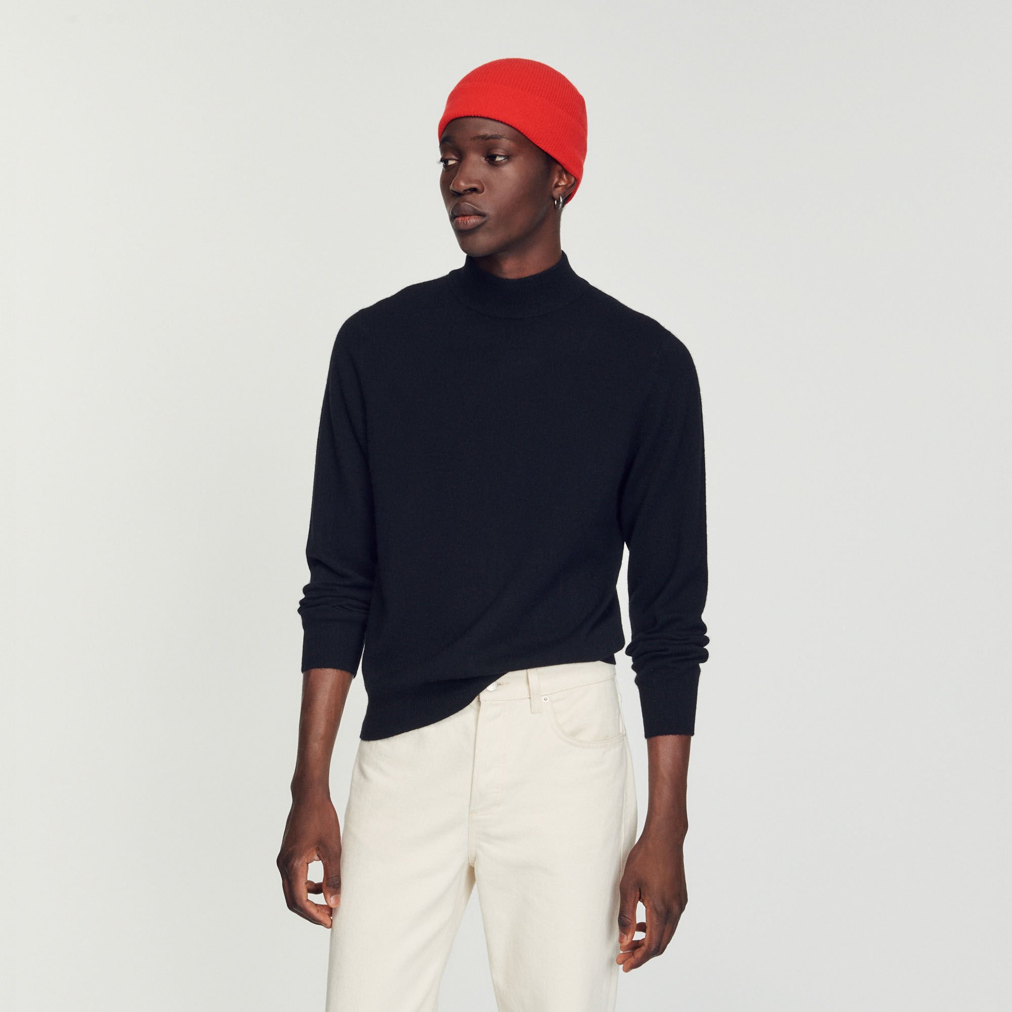Cashmere funnel neck sweater