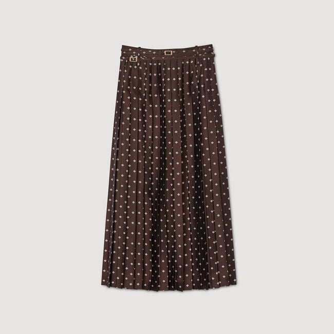 Scarf print maxi skirt