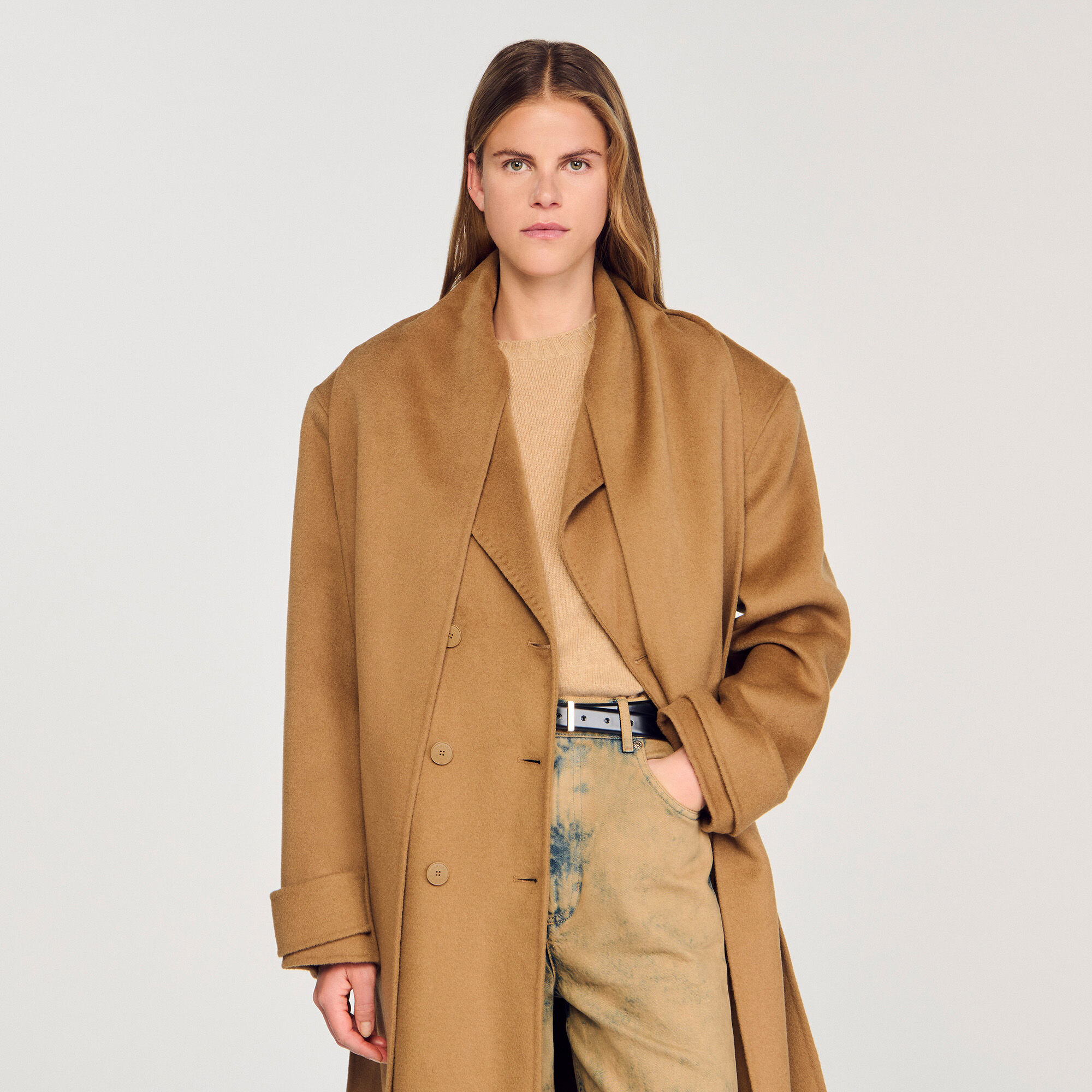 Oversized wool coat