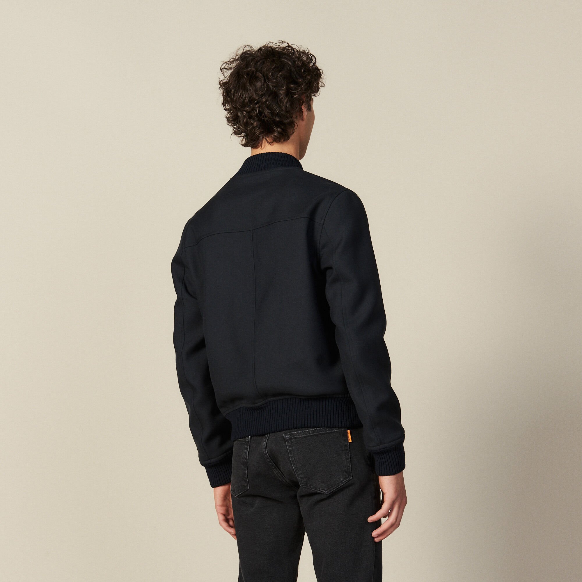 Zipped bomber jacket