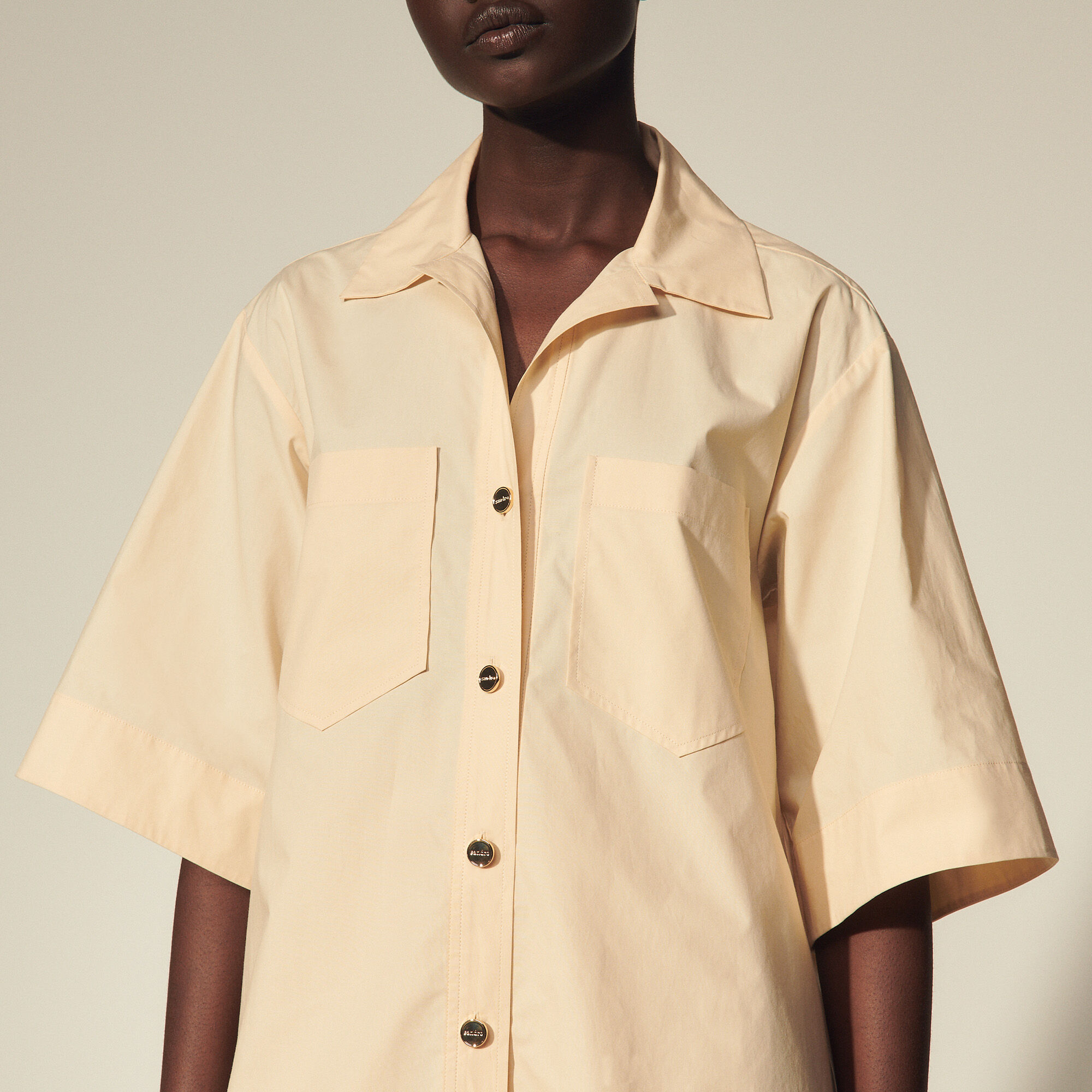 Oversized organic cotton shirt